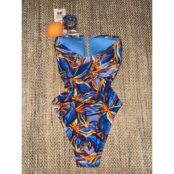 FE NOEL X target leafy palm print Deep V-Neck one piece swimsuit size XS - Picture 4 of 4